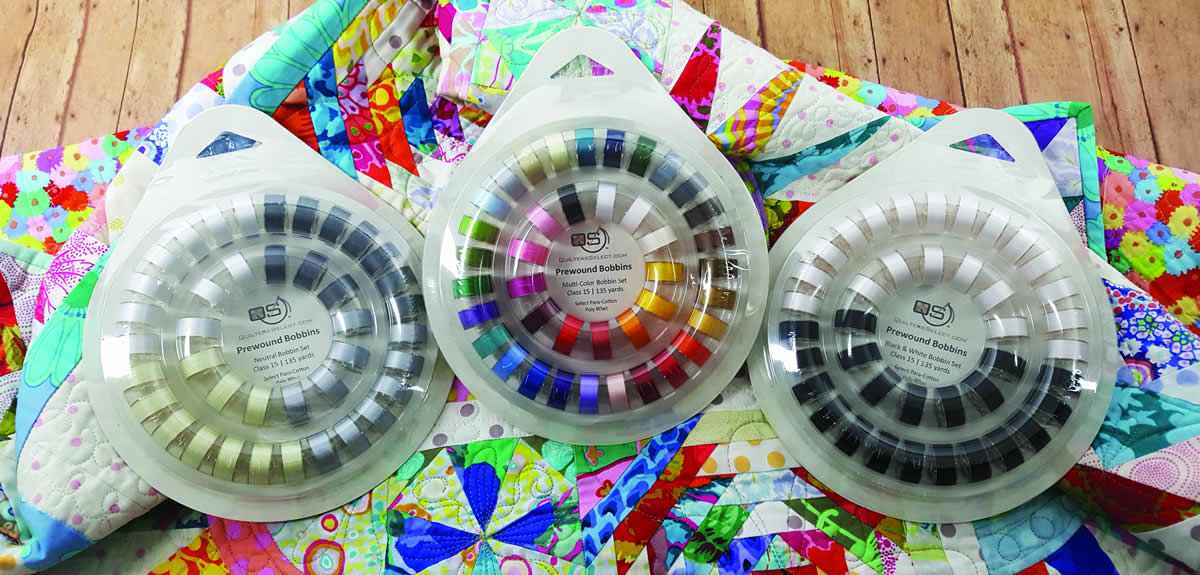5 Color Sewing Thread Set with Matching Prewound Bobbins - Popular Col —